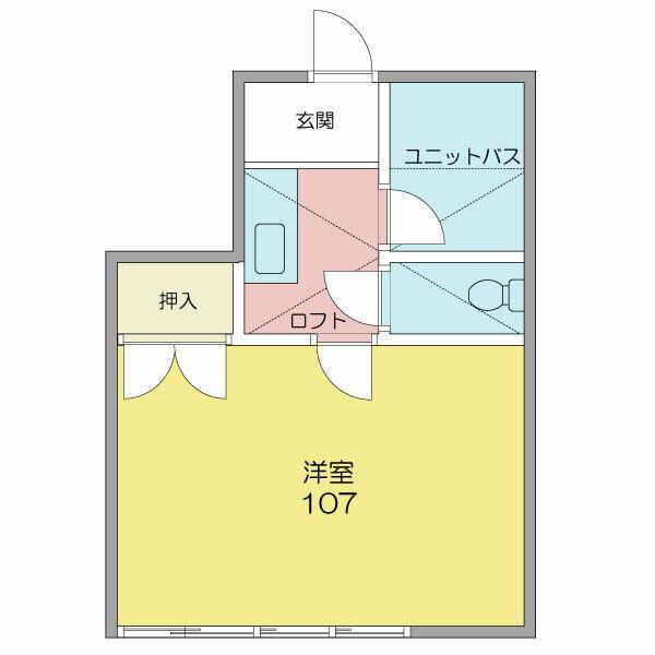 コテージプラネット(1K/1階)の間取り写真