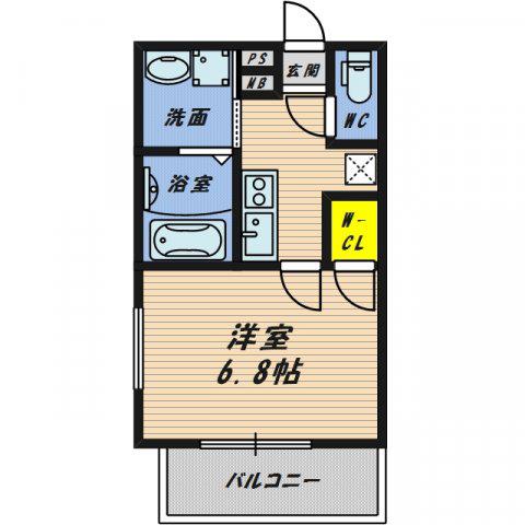 フジパレス今福西I番館(1K/3階)の間取り写真