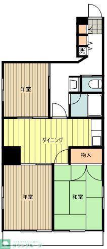 おがたマンション(3DK/3階)の間取り写真