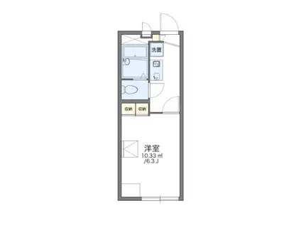 レオパレスワイズ 01(1K/1階)の間取り写真