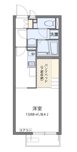 ミランダきぼう館(1K/2階)の間取り写真