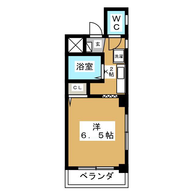 コアロード桜(1K/4階)の間取り写真