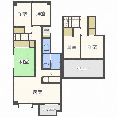 第2エクセルナガタ(5LDK/4階)の間取り写真