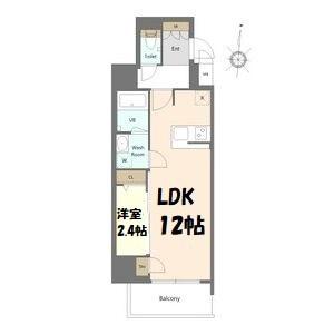 S-RESIDENCE高岳BRESA(1LDK/2階)の間取り写真