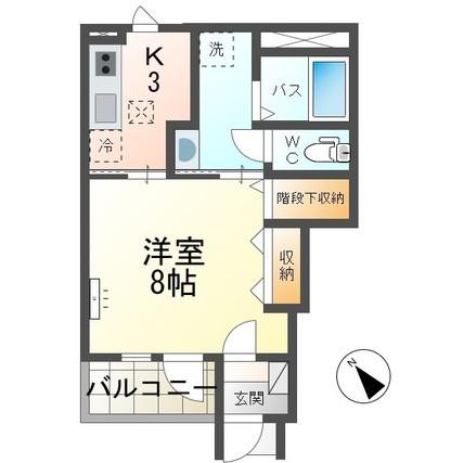 サンコート(1K/1階)の間取り写真