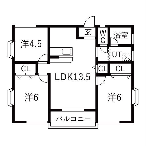 アイギハイツ(3LDK/2階)の間取り写真
