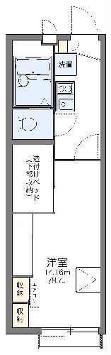 レオパレスさくら(1K/2階)の間取り写真