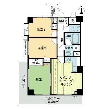 ライオンズマンション伊勢原第3(3LDK/5階)の間取り写真