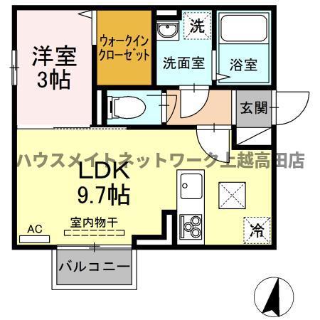 EISEN III(1LDK/1階)の間取り写真