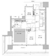 HARUMI FLAG PARK VILLAGE D棟(3LDK/5階)の間取り写真