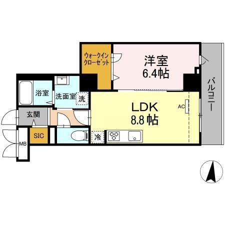 GRAND SOLEIL(1LDK/3階)の間取り写真