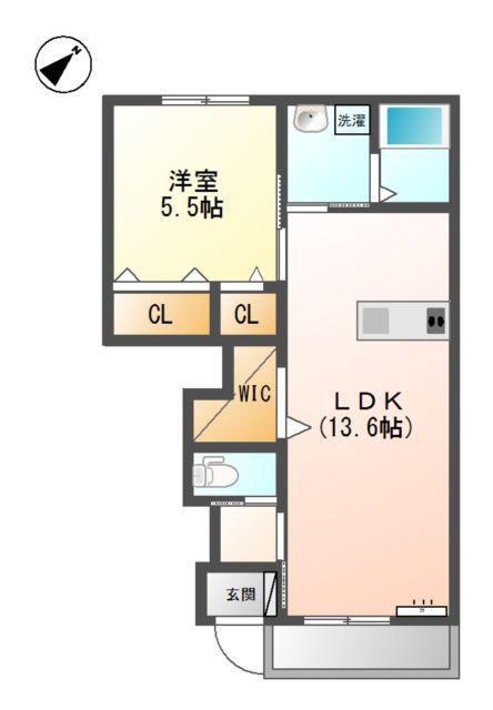 シェ・ルート250(1LDK/1階)の間取り写真