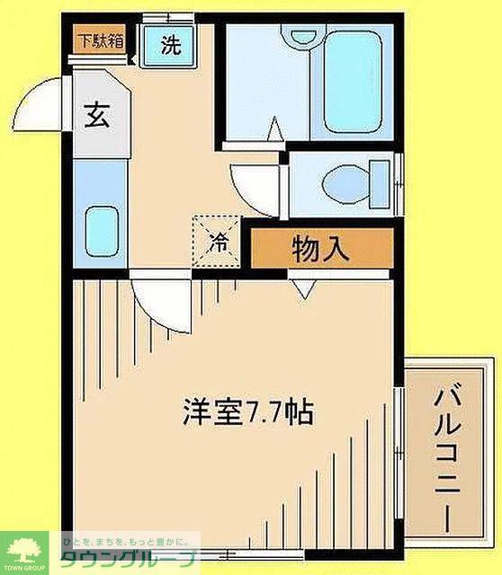 OHマンション(1K/2階)の間取り写真