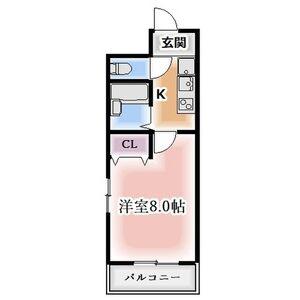 クレセントM浮島(1K/3階)の間取り写真