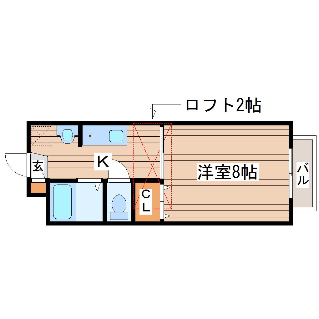 YMレジデンス(1K/1階)の間取り写真