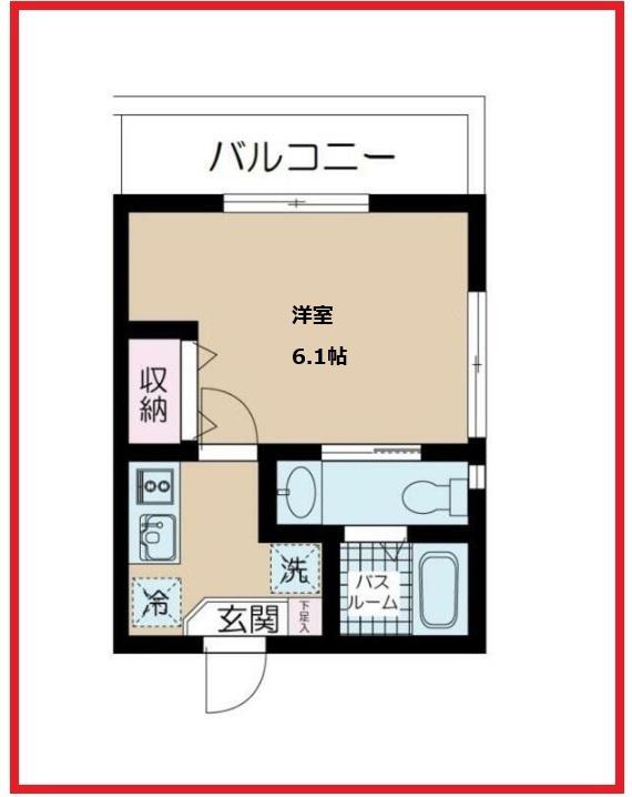 エヌエスゲート舎人パークフロント1(1K/2階)の間取り写真