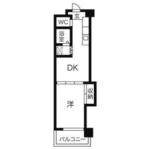 サンダンケ(1DK/3階)の間取り写真