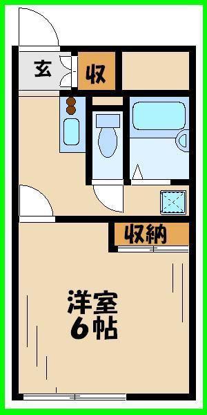 レオネクストラ エトワール(1K/1階)の間取り写真