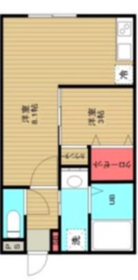 MAISON DE PASTEL(1SLDK/1階)の間取り写真