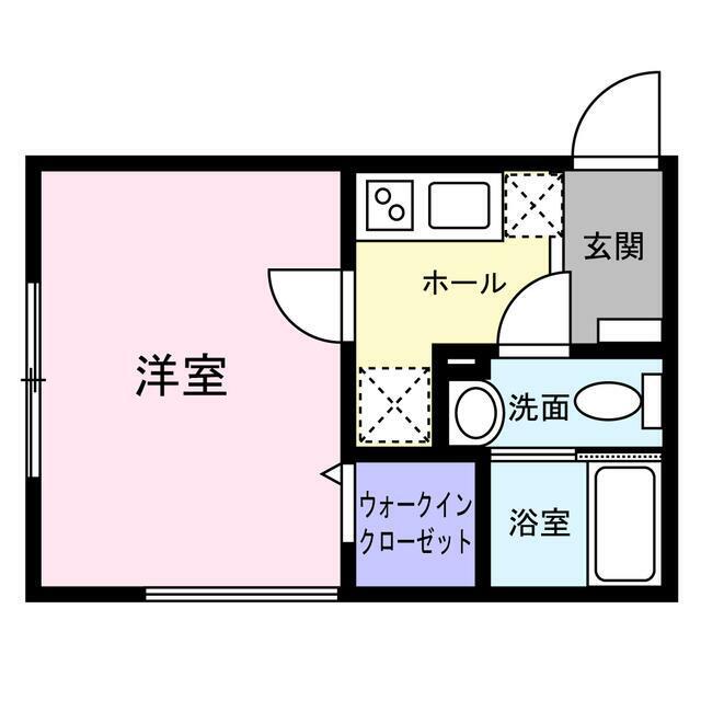 RAFFINE(1K/2階)の間取り写真
