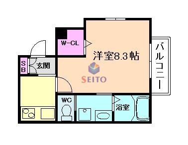 メゾン・ド・西梅田(1K/3階)の間取り写真