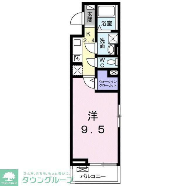 エデン ワン(1K/2階)の間取り写真