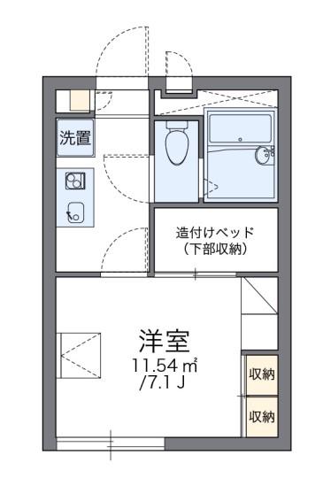 レオパレスK・K(1K/1階)の間取り写真