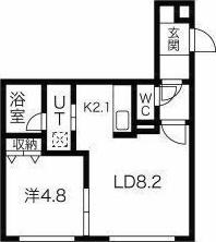 SPERANZA MARUYAMA(1LDK/1階)の間取り写真
