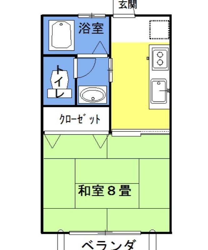 ラフォンテ・チャオ1ST(1K/2階)の間取り写真