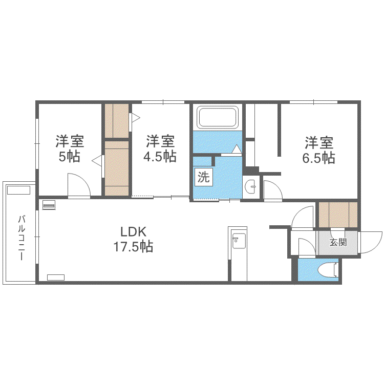 ATTRAENTE(3LDK/2階)の間取り写真