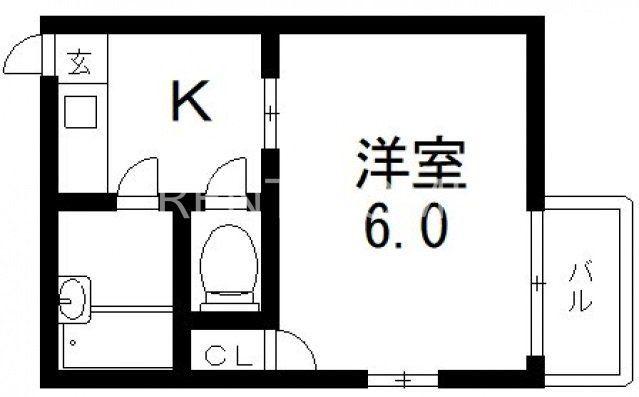 メゾンホワイティ(1K/3階)の間取り写真