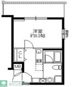 ジョイシティ駒沢大学(1K/4階)の間取り写真