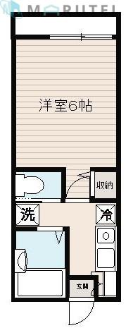 スタードリームI(1K/2階)の間取り写真