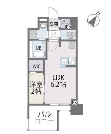 MODERN PALAZZO 博多デュオグランデイースト(1LDK/3階)の間取り写真