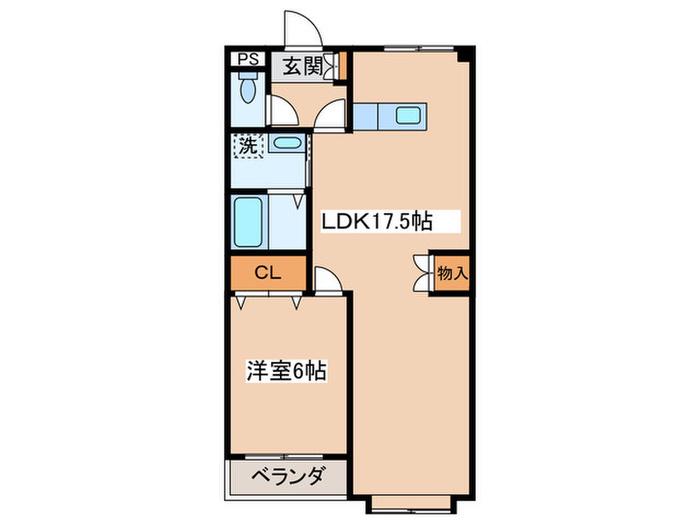 サンブリッジNT(1LDK/2階)の間取り写真