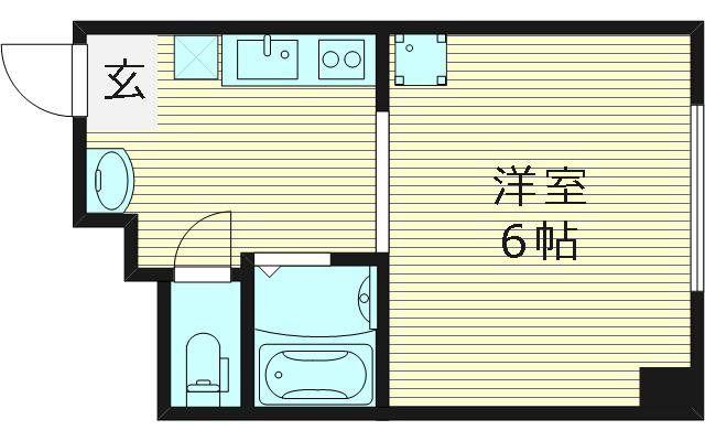 グラシア都島本通(ワンルーム/2階)の間取り写真