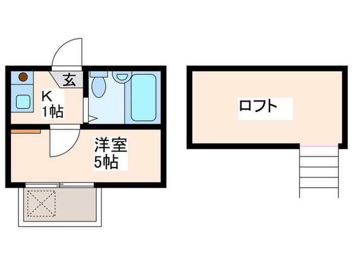 レオパレス沼袋第一(1K/2階)の間取り写真