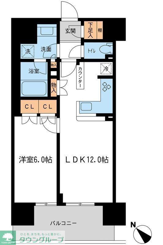 BLESS宮崎台(1LDK/3階)の間取り写真