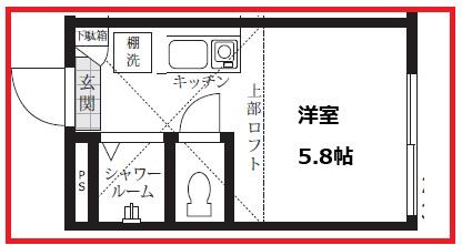 カーサダリア(ワンルーム/2階)の間取り写真