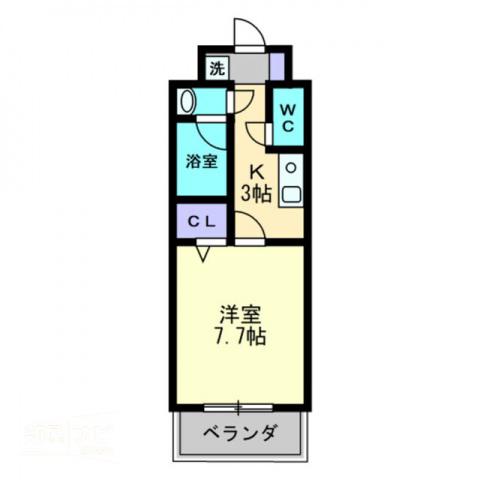 SUN GATE(1K/6階)の間取り写真