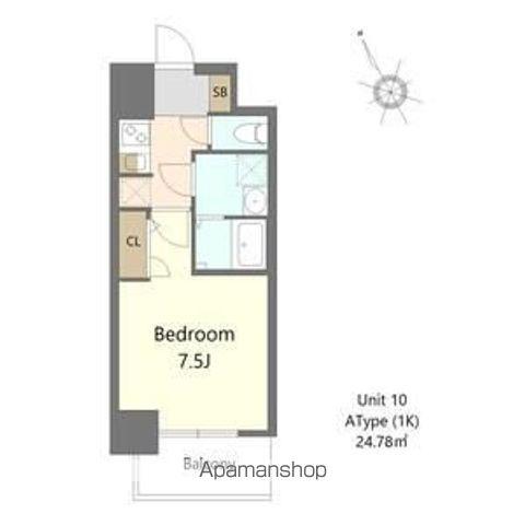 S-RESIDENCE堺浜寺BROAD(1K/8階)の間取り写真