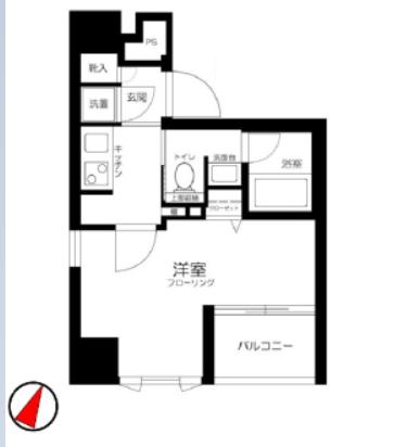 ブライズ神田(1K/2階)の間取り写真
