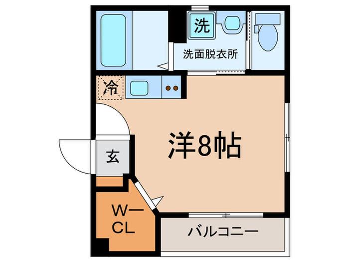 ジラソーレハウス(ワンルーム/3階)の間取り写真