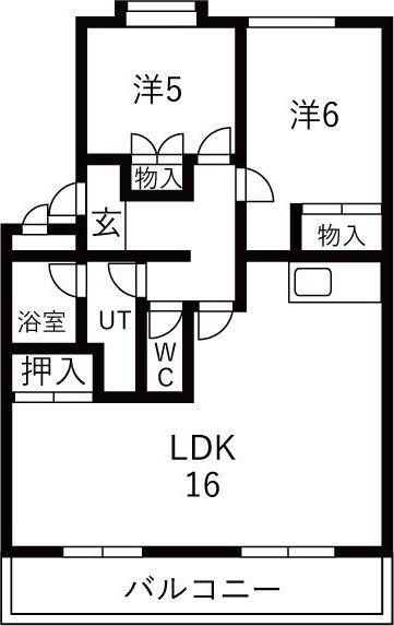 サーディアム A(3LDK/3階)の間取り写真