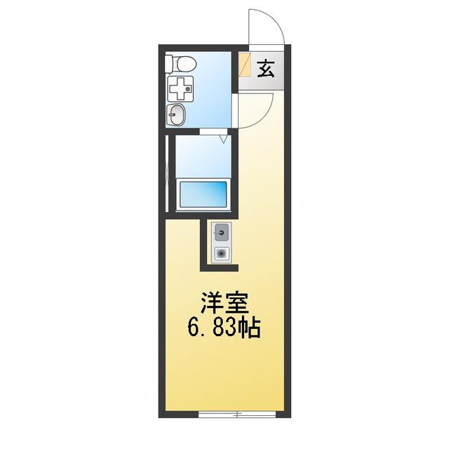 HAKKEI BASE 1(ワンルーム/1階)の間取り写真
