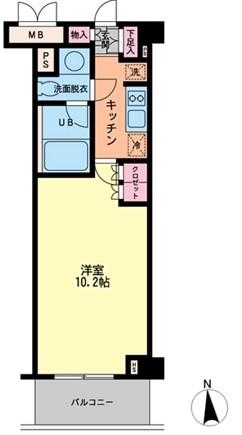 エスティメゾン代沢(1K/3階)の間取り写真