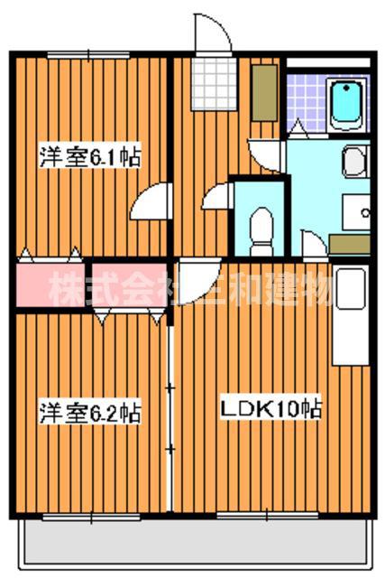 エクセル赤塚(2LDK/2階)の間取り写真
