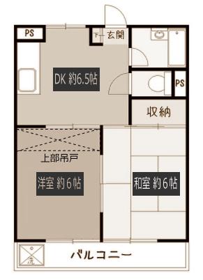 REDJIONSU OGAWA(2DK/3階)の間取り写真