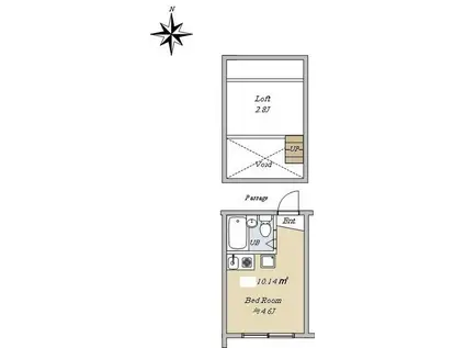 アーバンプレイス上石神井B(ワンルーム/2階)の間取り写真