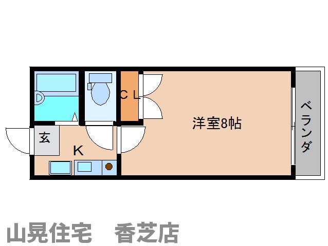 レオパレス21 関屋(1K/2階)の間取り写真
